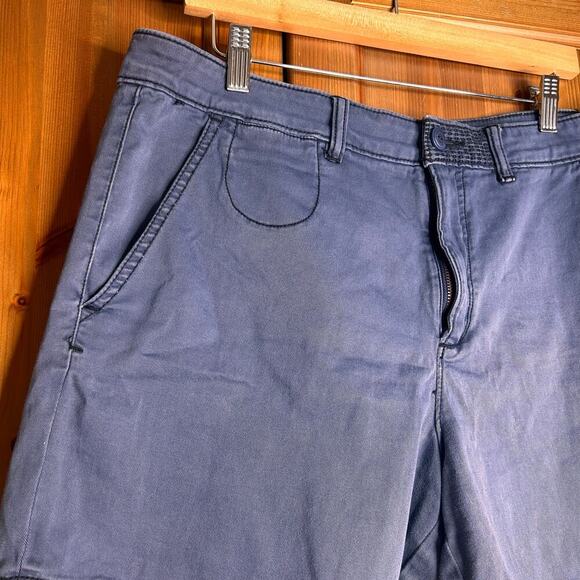 Anthropologie Relaxed Chino Shorts Women’s 32 Blue Casual Neutral Minimalist - Picture 7 of 8